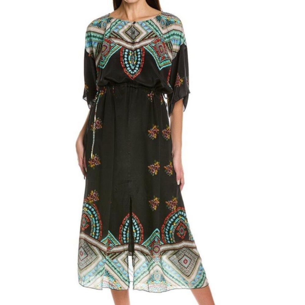 Johnny Was Thalia silk maxi dress XL